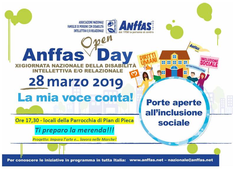 Giornata Nazionale della Disabilità: Porte Aperte ad Anffas Sibillini